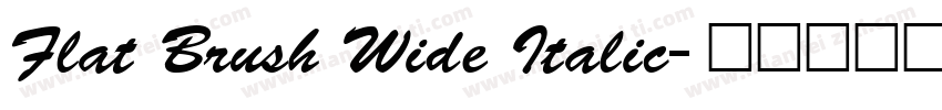 Flat Brush Wide Italic字体转换